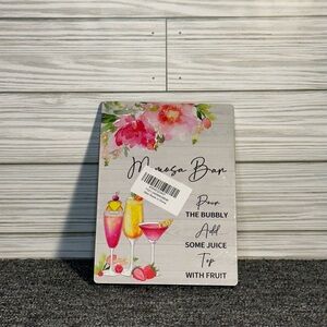 Momosa Bar Sign - Pink Floral design